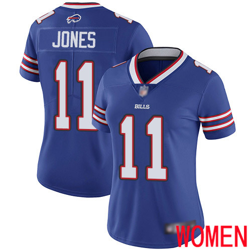 Women Buffalo Bills 11 Zay Jones Royal Blue Team Color Vapor Untouchable Limited Player NFL Jersey